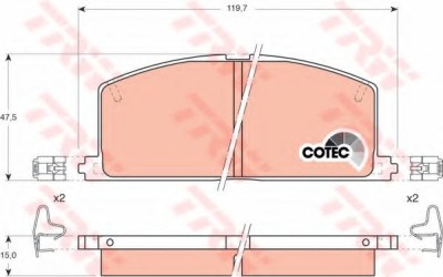 Set placute frana,frana disc TOYOTA COROLLA Hatchback (E11) (1997 - 2002) TRW GDB323 foto