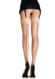 Ciorapi Sexy Cu Tiv Decorativ, Nude/Negru, Marime Universala, Leg Avenue