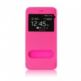 Husa Flip D-View Window Roz iPhone 6 Plus (5.5 inch) Premium