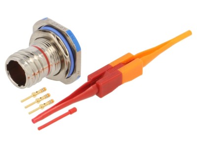 Conector militar soclu drept, 7.5A foto