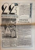 Revista 22 nr. 23 Iunie 1991 12 pagini Romana Editie Bibliofila