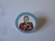 Insigna comemorativa colectie editie limitata incoronarea regelui Charles,25 mm foto