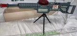 PIESA/MECANISM Jucarie veche China-MACHINE GUN-Pusca mitraliera cu afet RARA din perioada Comunista
