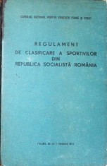 REGULAMENT DE CLASIFICARE A SPORTIVILOR DIN REPUBLICA SOCIALISTA ROMANIA-CONSILIUL NATIONAL PENTRU EDUCATIE-330110