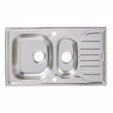 Chiuveta din inox, 61.5 x 50 cm, adancime 16 cm, gri