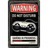 Placa metalica - Gaming in Progress - 20x30 cm, Nostalgic Art Merchandising