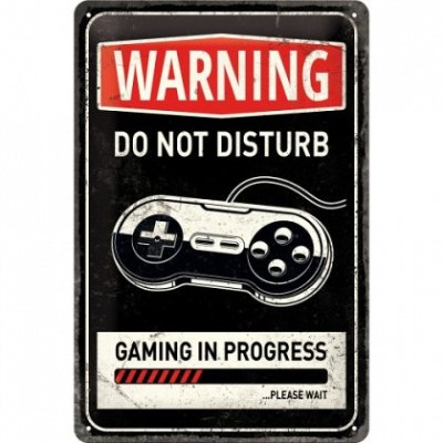 Placa metalica - Gaming in Progress - 20x30 cm foto