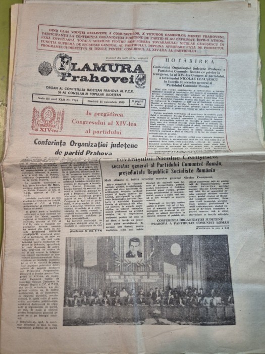 ziarul flamura prahovei 11 noiembrie 1989
