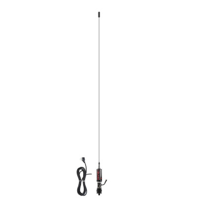 Antena CB LEMM TURBO IMPERO, Black, lungime 200 cm, castig 7dB, 26.5-28Mhz, 2500W, cablu RG58 4m, fabricata in Italia foto