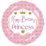Balon folie Happy Birthday Princess - 43 cm