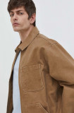 Cumpara ieftin Levi&#039;s geaca jeans barbati, culoarea maro, de tranzitie
