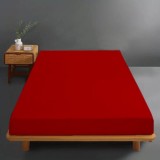 Husa de pat bumbac 100 % tricot rosu