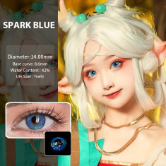 Lentile de contact colorate diverse modele cosplay - SPARK BLUE foto