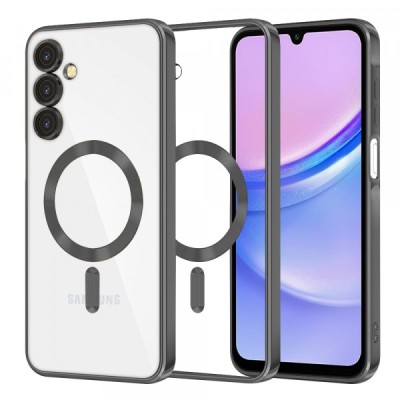 Husa MagSafe pentru Samsung Galaxy A15 5G A156 / A15 A155, Techsuit, Luxury Crystal, Neagra foto