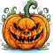 Sticker decorativ, Halloween, Dovleac, Portocaliu, 60 cm, 8588ST-6