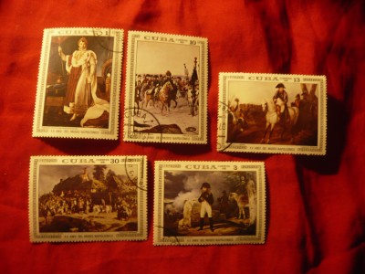 Serie mica Cuba -Pictura - Muzeul Napoleon , 5 val. stampilate (din6v) foto
