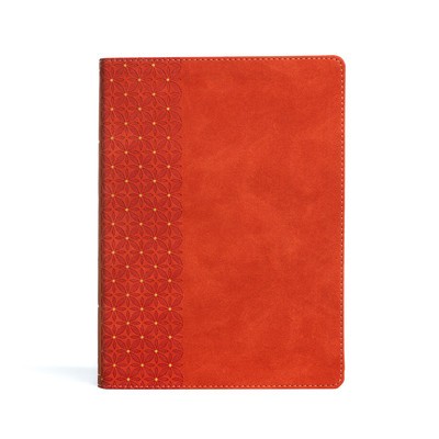 CSB Study Bible, Coral Leathertouch, Indexed foto