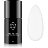 NaniNails NANI Amazing Line lac de unghii sub forma de gel culoare Snowy White 5 ml