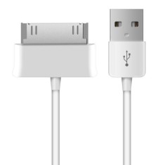 Cablu de incarcare USB 2.0 cu 30 pini pentru Samsung Galaxy Tab 1/2 10.1/Tab 2 7.0/Note 10.1 , Kwmobile, Alb, Plastic, 19438.02 foto