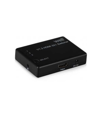 Switch HDMI 3 intrari FullHD V1.3 cu telecomanda Well foto