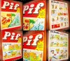 6163-Revista Pif Gadget, 1969-75. Pret pe bucata- 53 bucati total. Majoritatea &icirc;n stare bună, unele putin uzate, unele cotorul legate cu scoci,