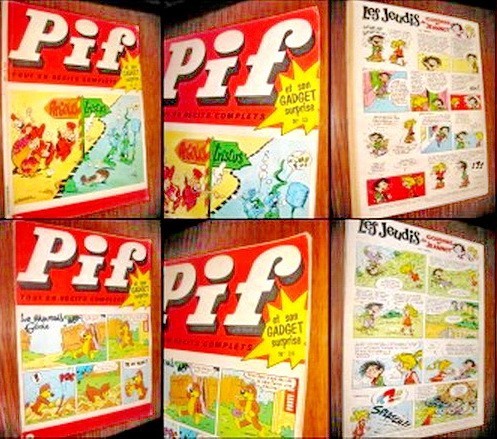 6163-Revista Pif Gadget, 1969-75. Pret pe bucata- 53 bucati total. Majoritatea &icirc;n stare bună, unele putin uzate, unele cotorul legate cu scoci,