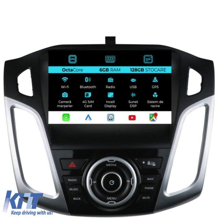 Navigatie Dedicata Ford Focus 3 (2012-2018), 9Inch, 6Gb Ram, 128Gb Stocare, Carplay Performance AutoTuning