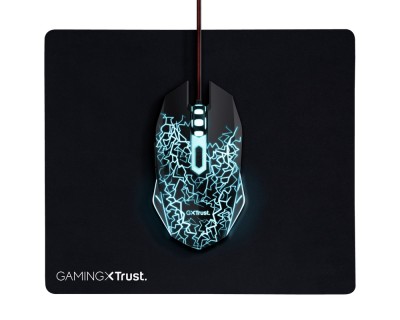 Kit Trust Basics gaming, mouse rezolutie 4000 DPI + mousepad foto