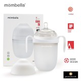 Biberon anticolici mombella breast-like, 300ml, tetina 360&Atilde;&sbquo;&Acirc;&deg; xl flux consistent, 100% silicon, ivory