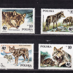 POLONIA 1985 FAUNA WWF ANIMALE SALBATICE PERECHE SERII MNH