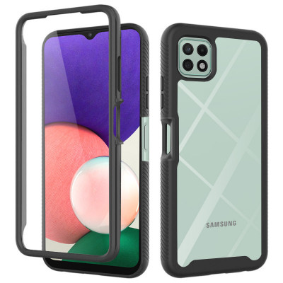 Husa pentru Samsung Galaxy A22 5G + Folie, Techsuit Defense360 Pro, Black foto