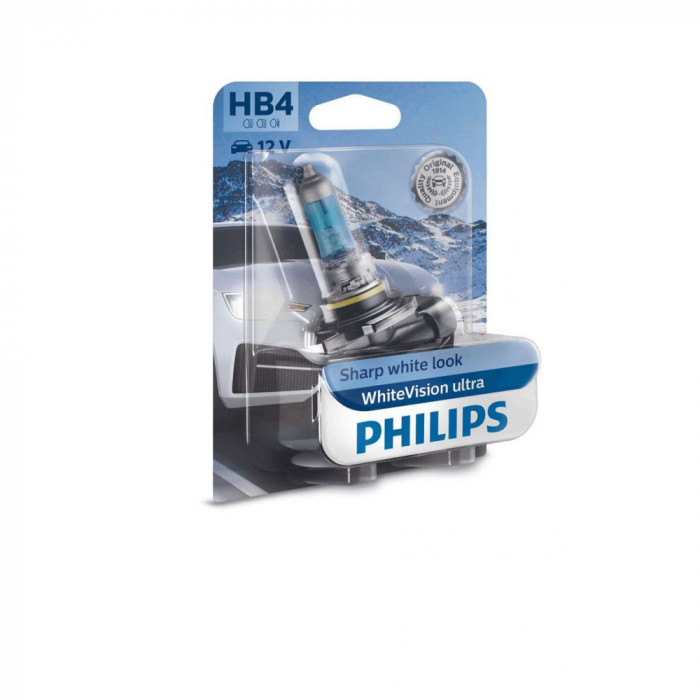 Bec Halogen HB4 Philips WhiteVision Ultra 12V, 51W