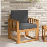 vidaXL Canapea de exterior Lemn de acacia solid și poliester natural 3436229