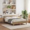 vidaXL Cadru de pat stejar artizanal 140 x 190 cm Lemn compozit 3333952