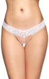 Bikini Sexy cu Perle Crotchless Alb S/M, Softline