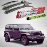 Cumpara ieftin Ștergătoare Jeep Wrangler JL 2017-prezent | Set Față și Spate Flat &ndash; TeamCar&reg;