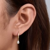 Cumpara ieftin Cercei Veriga din Argint 925 Placati cu Aur E i Picatura Zirconiu , , zDewdrop Grace,