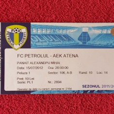 Bilet meci fotbal FC PETROLUL Ploiesti - AEK ATENA (amical 15.07.2012)