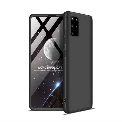 Husa 360&amp;Acirc;&amp;deg; full protection pentru samsung galaxy a21s 2020, negru (fata, spate si folie de protectie din sticla) foto