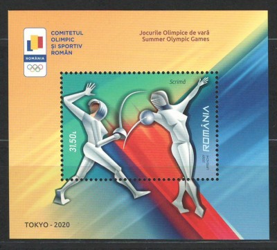 Romania 2021 Mi 7890 bl 871 MNH - Jocurile Olimpice de Vara, Tokyo 2020 foto