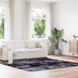 VidaXL Covor shaggy cu pom &icirc;nalt, NAVARRA, gri &icirc;nchis, 240x240 cm