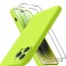 Husa silicon antisoc cu microfibra interior pentru Iphone 14 Pro Max Verde Neon