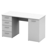 Cumpara ieftin Birou din mdf alb Eustach 137x60x76 cm