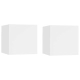 Cumpara ieftin Noptiere, 2 buc., alb, 30,5x30x30 cm, lemn prelucrat