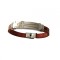 Bratara din piele ecologica, Cruce, Inox, A4B102