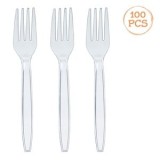 Furculite Reutilizabile Plastic Transparent CMCLASS - Set 4 Bucati