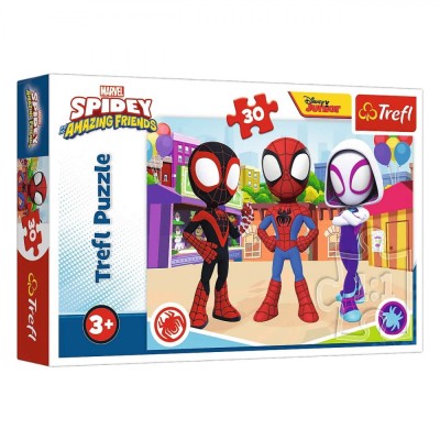Puzzle Trefl, Spidey Amazing Friends, 30 Piese, Multicolor, 3+ Ani foto