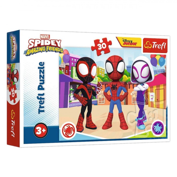 Puzzle Trefl, Spidey Amazing Friends, 30 Piese, Multicolor, 3+ Ani