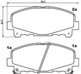 Placute frana fata Honda Accord 8 (Cu), 06.2008-, marca SRLine S70-0544