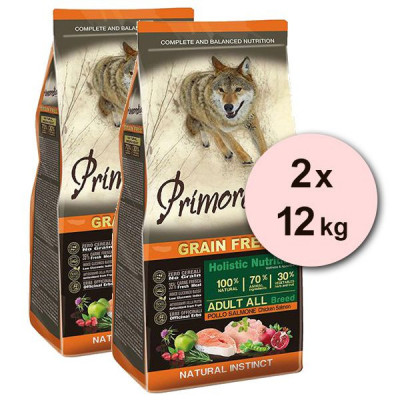 Primordial GF Adult Chicken &amp;amp;amp; Salmon 2 x 12 kg foto